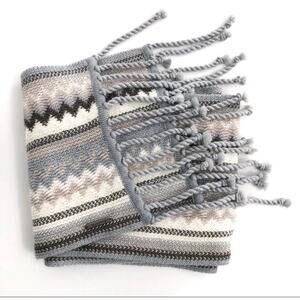 SMARTWOOL Pine Lake Chevron Scarf Grey